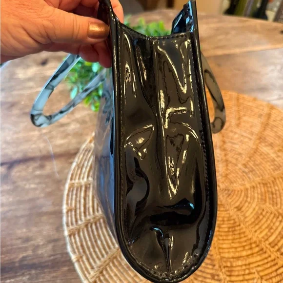 Neiman Marcus Black Patent Small Tote Bag - Picture 11 of 12